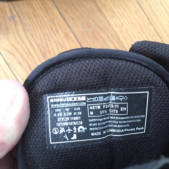 Original SWAT safety toe boots size 9.5 W - Picture 5 of 6